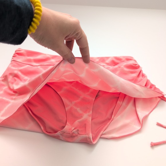 Carve Designs Standard Hoku Swim Skirt Cinch Shorts M Pink White Beach Resort - Picture 6 of 6